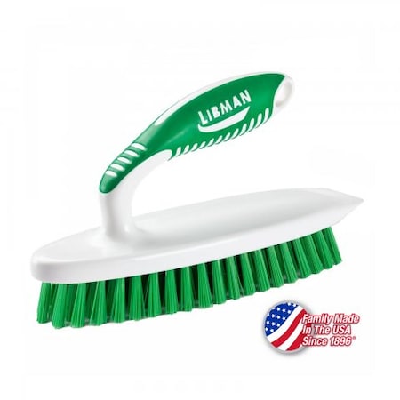 Libman Libman Commercial Iron Handle Scrub Brush - White - 16